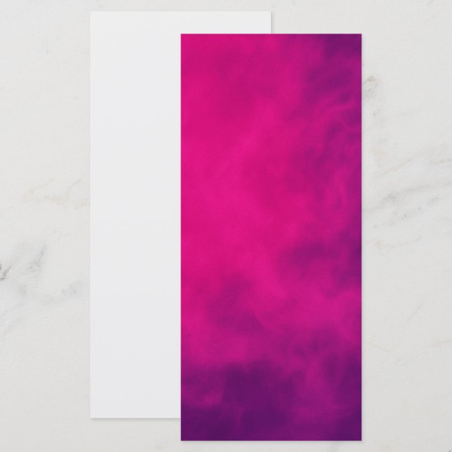 Carte de menu plate à fumée rose néon – Personnali (Devant / Derrière)