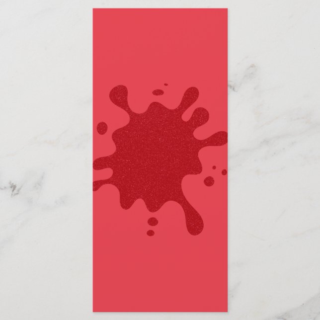 Carte de menu rouge tomate personnalisée Splat (Devant)