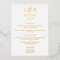 Carte de menu simple Splendid REAL FOIL Elegant