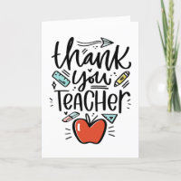 Carte de Merci pour les enseignants