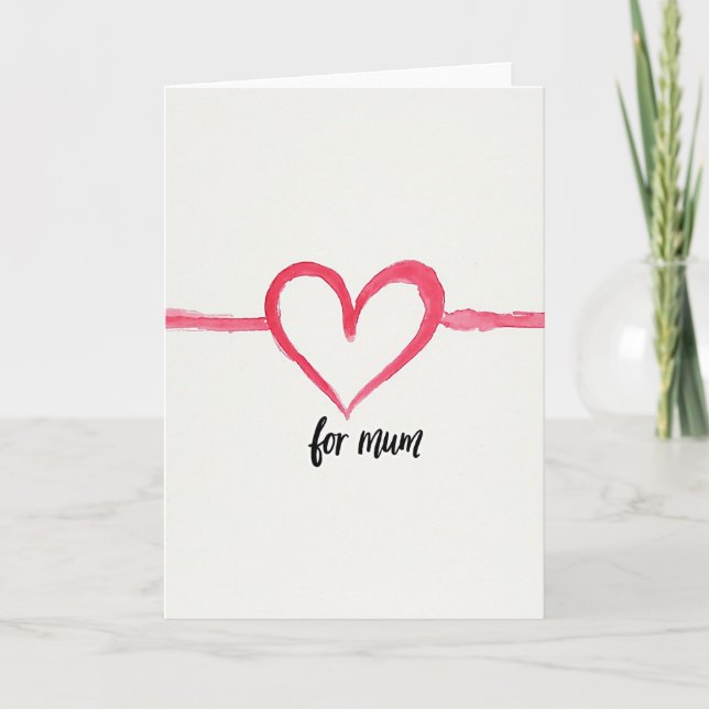 Carte de Mère Peinte avec Amour (Devant)