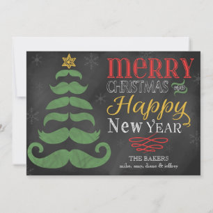 Carte de Merry Mustache Chalkboard