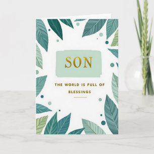 Carte de Message Cher pour un Fils