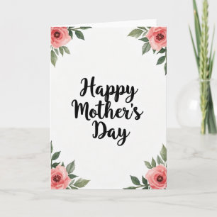 Carte de Message d'Affection Florale