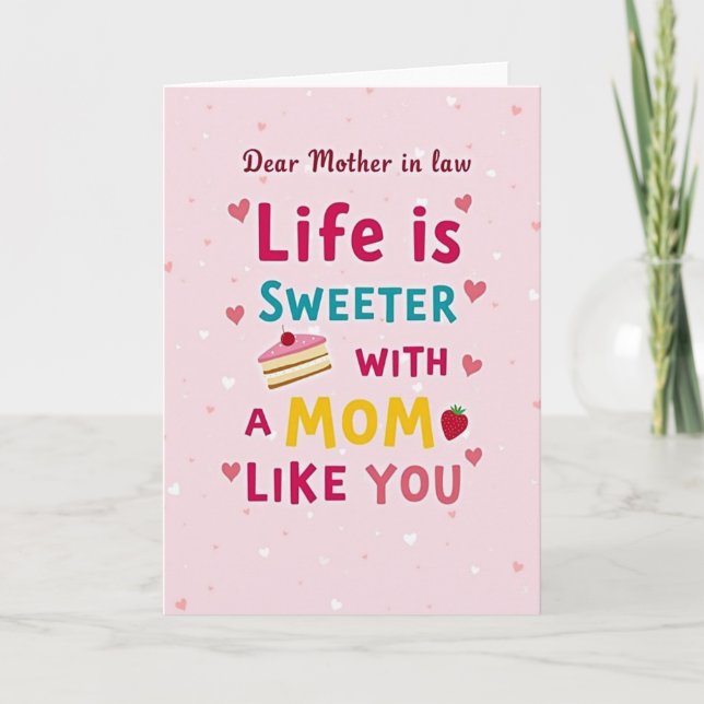 Carte de message d'affection pour maman à coeurs r (Devant)