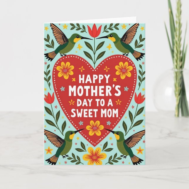 Carte de message d'amour à pois (Devant)