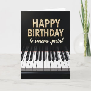 Carte de message d'anniversaire doré