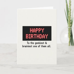Carte de Message d'Anniversaire Rétro
