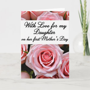 Carte de Message de Fête des Mères aux Roses Roses