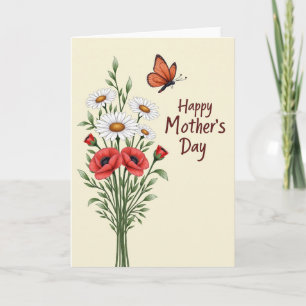 Carte de Message de Jardin Floral