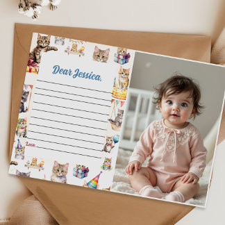 Carte de message de la Capsule de temps de chat Cu