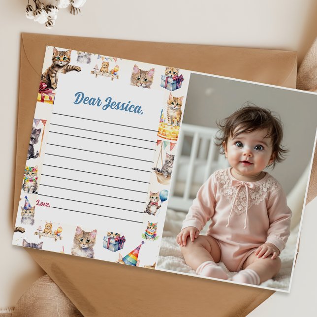 Carte de message de la Capsule de temps de chat Cu (Créateur téléchargé)