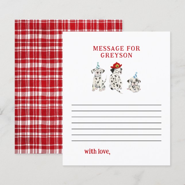 Carte de message de la capsule d'heure d'anniversa (Devant / Derrière)