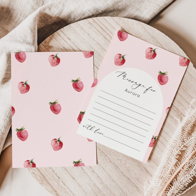 Carte de message de la première capsule de fraise (Créateur téléchargé)