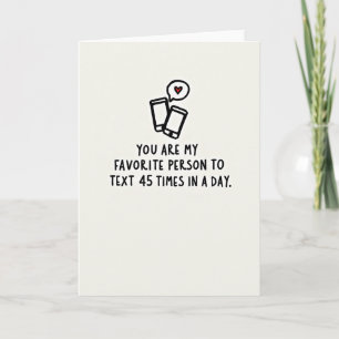 Carte de message de ma personne préférée