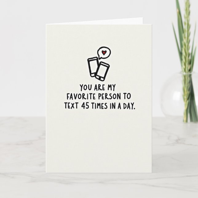 Carte de message de ma personne préférée (Devant)