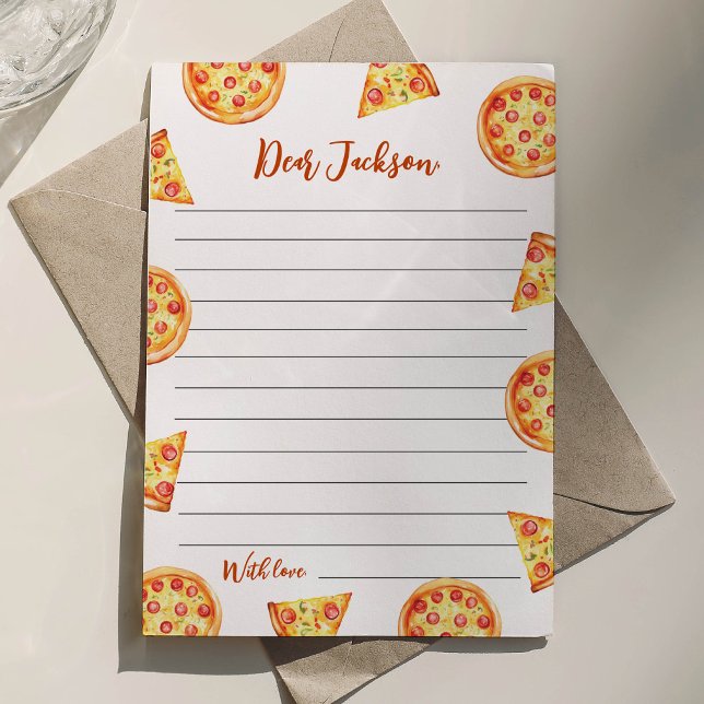 Carte de message de note de temps de pizza moderne (Créateur téléchargé)