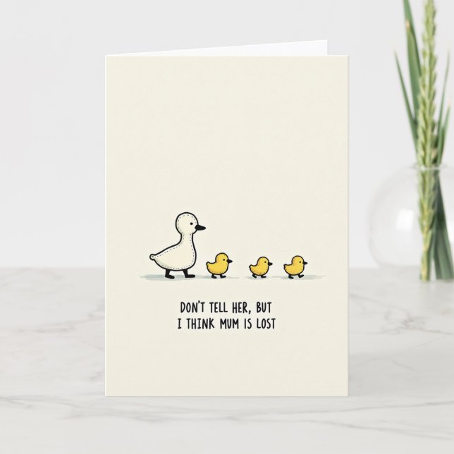 Carte de Message Drôle pour Maman Perdue (Devant)