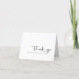 Carte de message du Mariage de Merci noir blanc