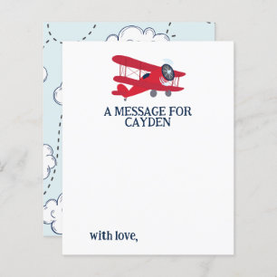 Carte de message du premier anniversaire de l'avio