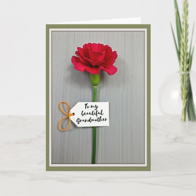 Carte de message Fleur Écarlate (Devant)