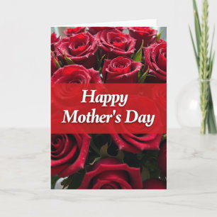 Carte de Message Fleur Rouge Velours