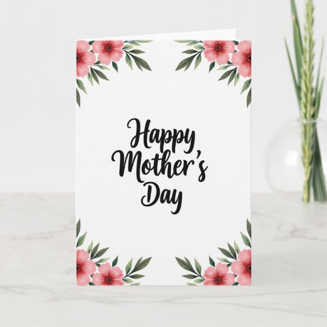 Carte de message Floral Corner (Devant)