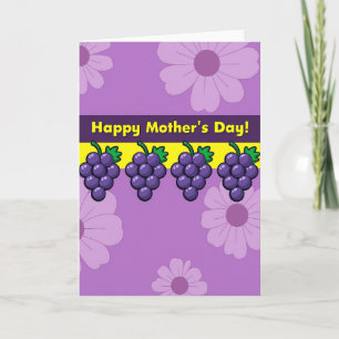 Carte de message floral violet