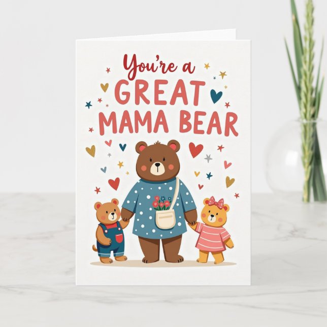 Carte de message Grande Maman Ourse (Devant)