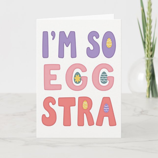 Carte de Message Je Suis Super Extra (Devant)