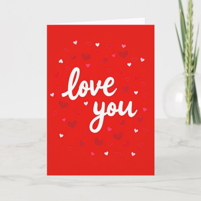 Carte de Message Je T'Aime (Devant)
