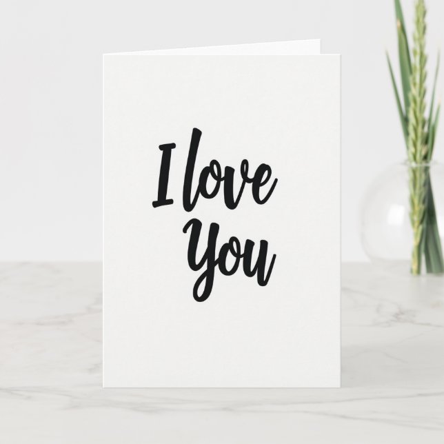 Carte de Message Je T'Aime (Devant)