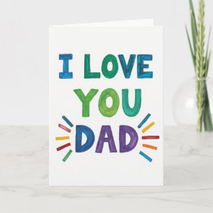 Carte de Message Je T'Aime Papa