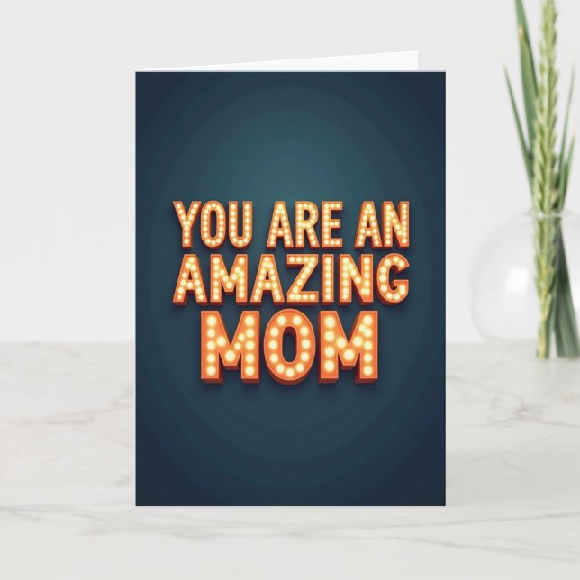 Carte de Message Maman Lumineuse (Devant)