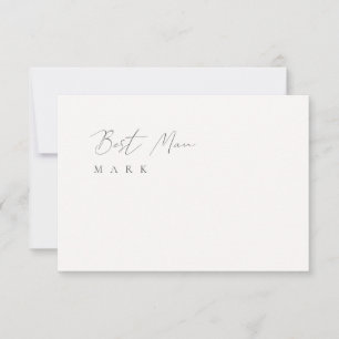 Carte de message minimaliste pour Mariage ivoire é