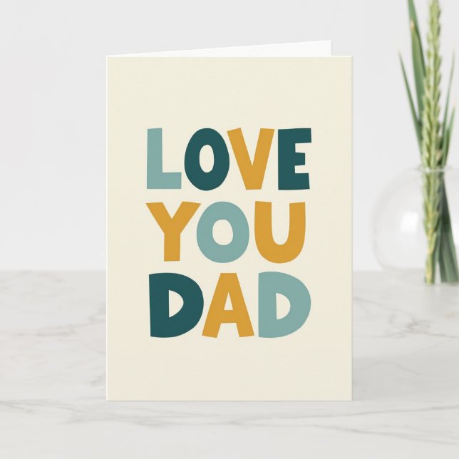 Carte de message Papa d'or (Devant)