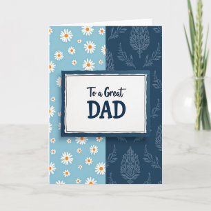 Carte de Message Papa Génial Bleu Ciel