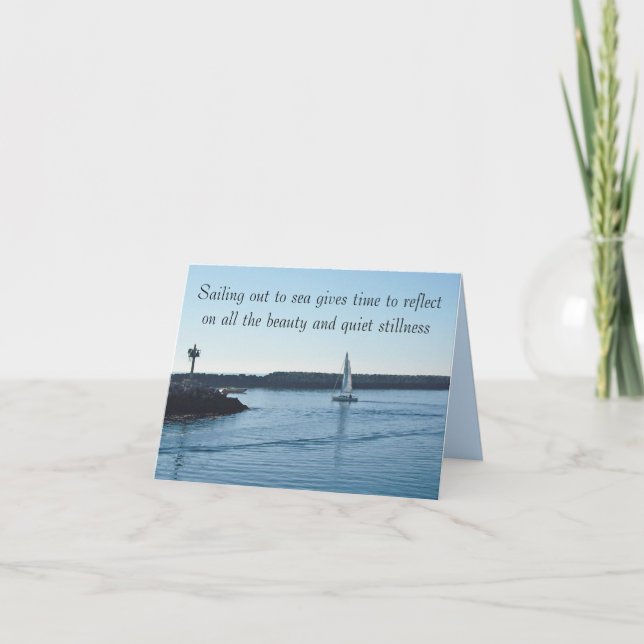 Carte de message personnalisée à voile lisse (Devant)
