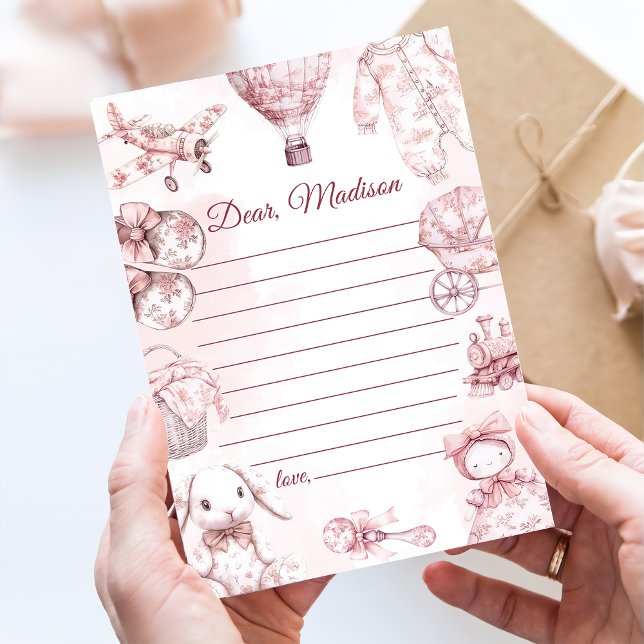 Carte de message pour la capsule de fille rose Toi (Créateur téléchargé)