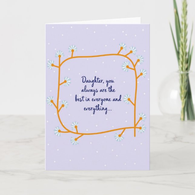 Carte de message pour la fête des filles (Devant)