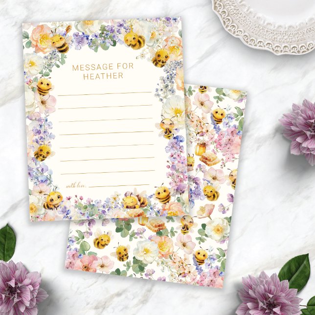 Carte de message pour l'anniversaire de l'abeille (Bee Birthday Message Card
)