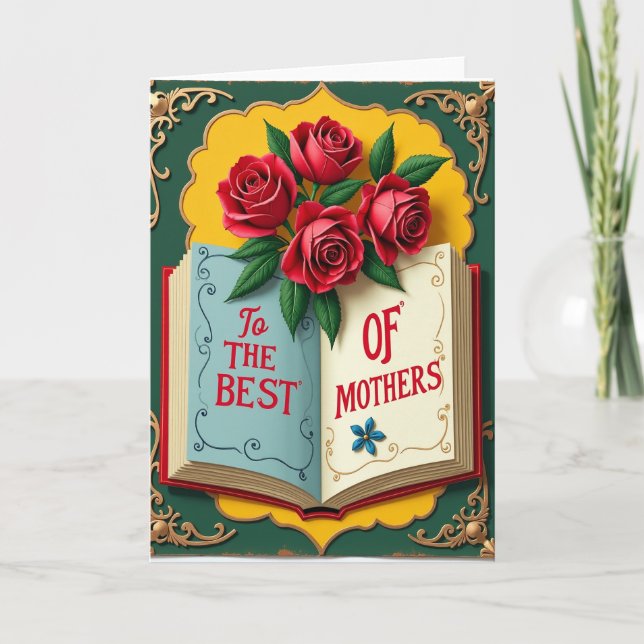 Carte de Message pour les Meilleures Mamans (Devant)