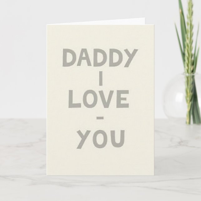 Carte de Message pour Papa que j'aime (Devant)