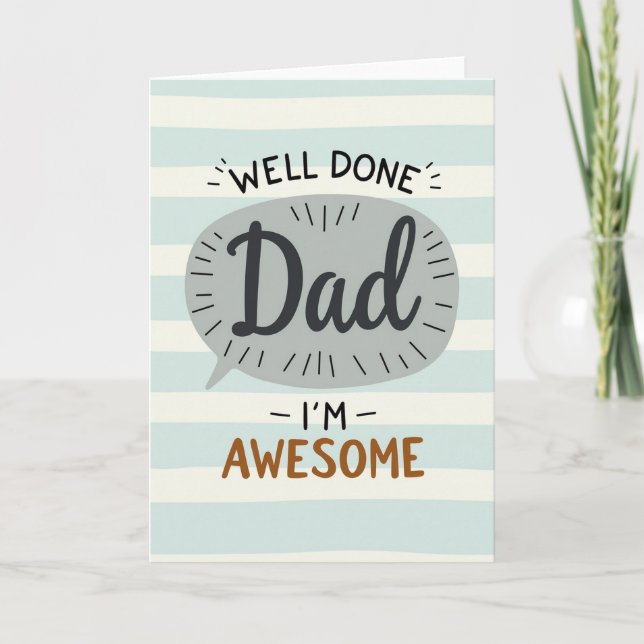 Carte de message pour un papa génial (Devant)