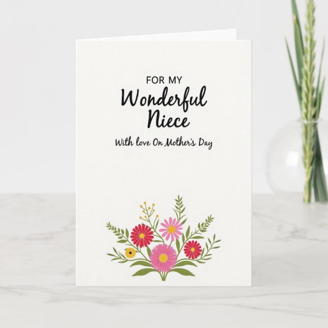Carte de Message pour une Chère Nièce (Devant)