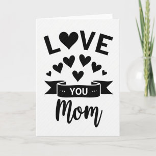 Carte de Message Réfléchi pour Maman Je T'Aime