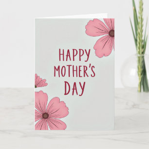 Carte de Message Rouge Floral