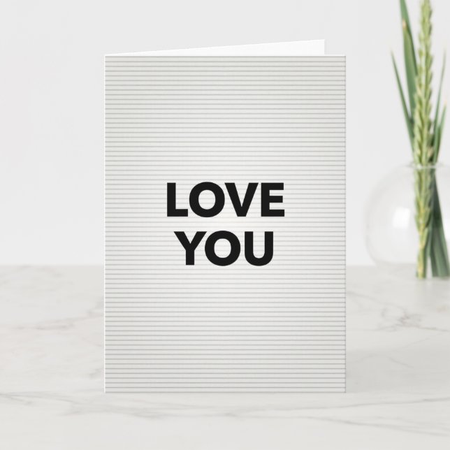 Carte de Message Simple Amour (Devant)