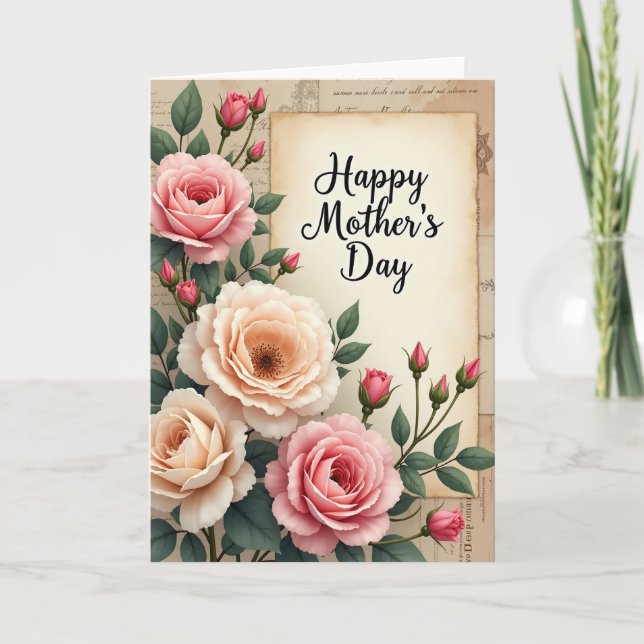 Carte de Message Tendre pour la Fête des Mères (Devant)