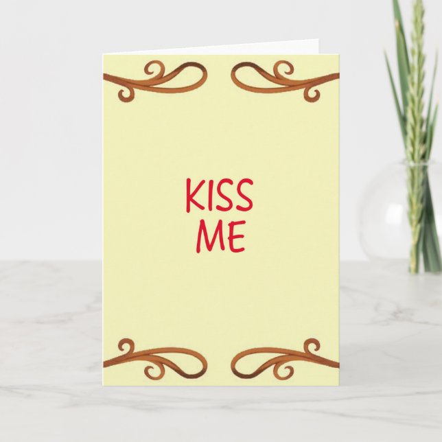 Carte de message Vintage Kiss Me (Devant)
